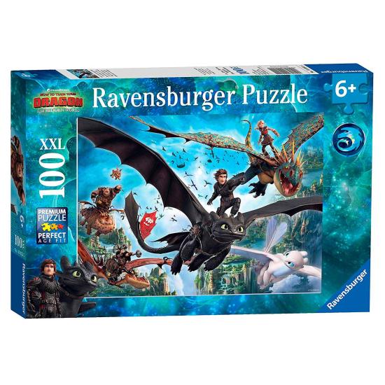 Puzzle Ravensburger CEATD3 O Mundo Oculto dos Dragões A XXL 100