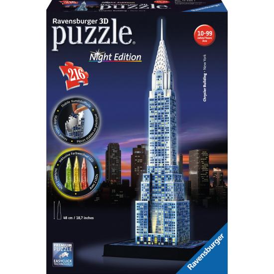 Puzzle Ravensburger 3D Chrysler Building Night Edition 21