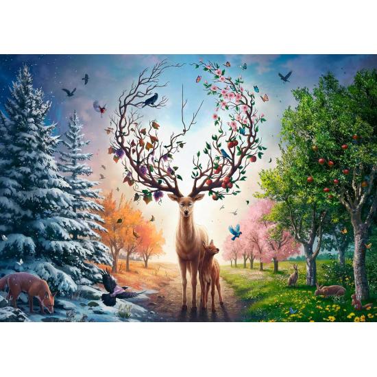 Puzzle Ravensburger O veado mágico e as quatro estações 1000 P Puzzle Ravensburger O veado mágico e as quatro estações 1000 P