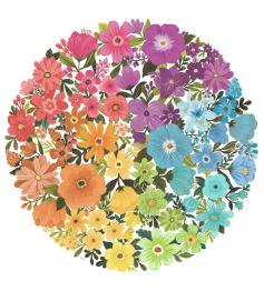 Flores de Puzzle circular Ravensburger 500 peças