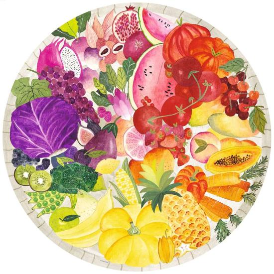 Puzzle Ravensburger Circular Frutas e Legumes de 500 peças Puzzle Ravensburger Circular Frutas e Legumes de 500 peças