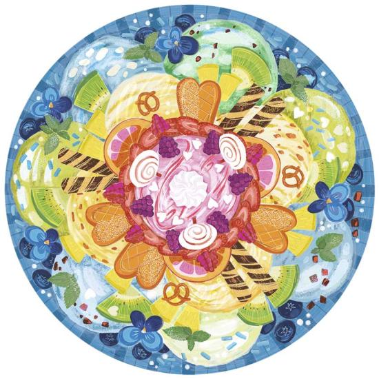 Puzzle Ravensburger Circular Sorvete de 500 peças Puzzle Ravensburger Circular Sorvete de 500 peças