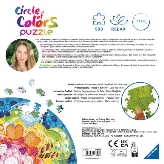 Puzzle Ravensburger Circular Sorvete de 500 peças Puzzle Ravensburger Circular Sorvete de 500 peças