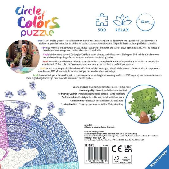 Puzzle Ravensburger Circular Mandala de 500 peças