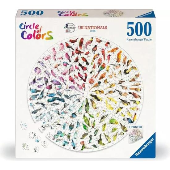 Puzzle  Ravensburger Circular Pássaros de 500 Peças