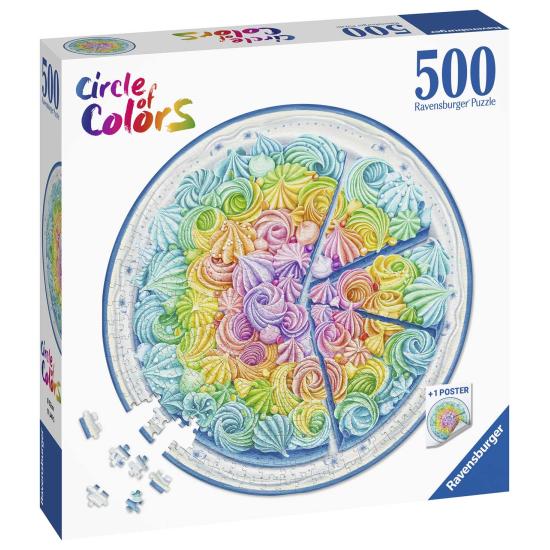 Puzzle Ravensburger Circular Rainbow Cake de 500 peças