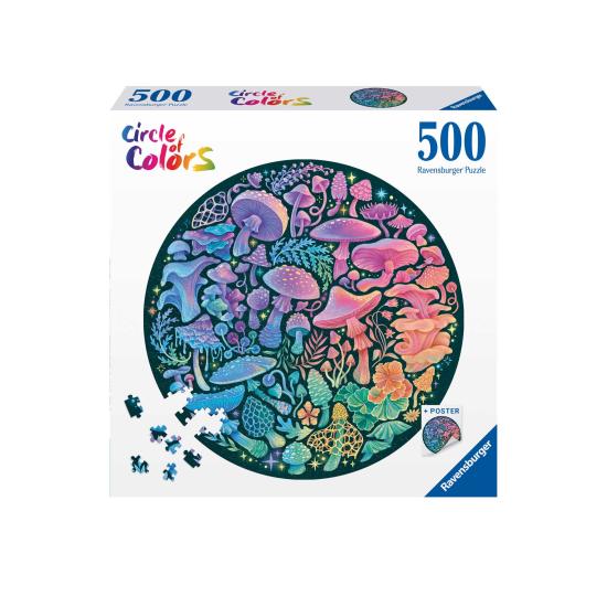 Puzzle Ravensburger Circular Cogumelos de 500 peças Puzzle Ravensburger Circular Cogumelos de 500 peças