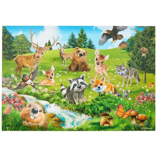Puzzle Ravensburger Animal Club 2x24 peças Puzzle Ravensburger Animal Club 2x24 peças