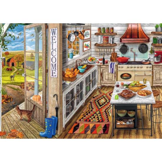 Puzzle de cozinha country Ravensburger 1000 peças