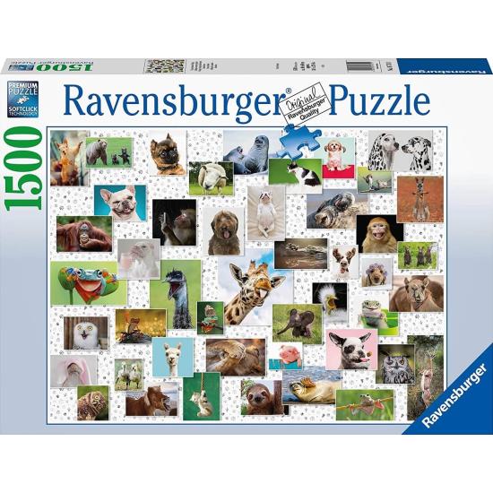 Puzzle Ravensburger Colagem de Animais Divertidos 1500 Pe
