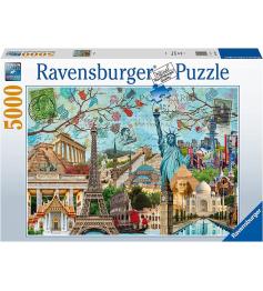 Puzzle Ravensburger Colagem da Cidade Grande 5000 Peças