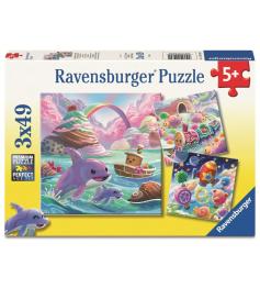 Puzzle Ravensburger Costa Doce 3x49 Peças