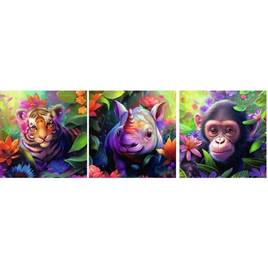 Puzzle Ravensburger Bebês da selva 3x49 Peças