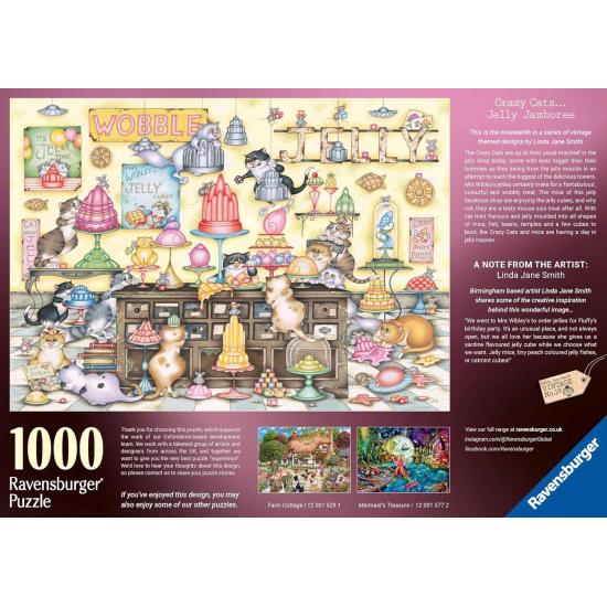 Puzzle Ravensburger Crazy Cat's Jelly Jamboree de 1000 peças