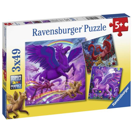 Puzzle Ravensburger Criaturas Mitológicas de 3x49 Peças