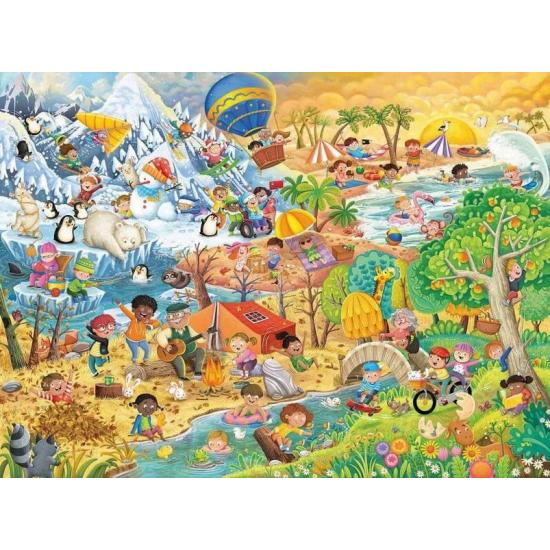 Puzzle Ravensburger Quatro Estações De Diversão XXL 100 peças