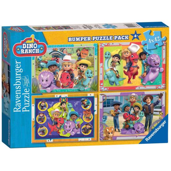 Puzzle Ravensburger Dino Ranch de 4x42 peças