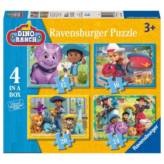 Puzzle Ravensburger Dino Ranch Progressivo de 12+16+20+24 Peças