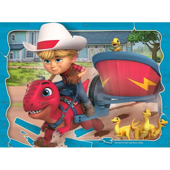 Puzzle Ravensburger Dino Ranch Progressivo de 12+16+20+24 Peças