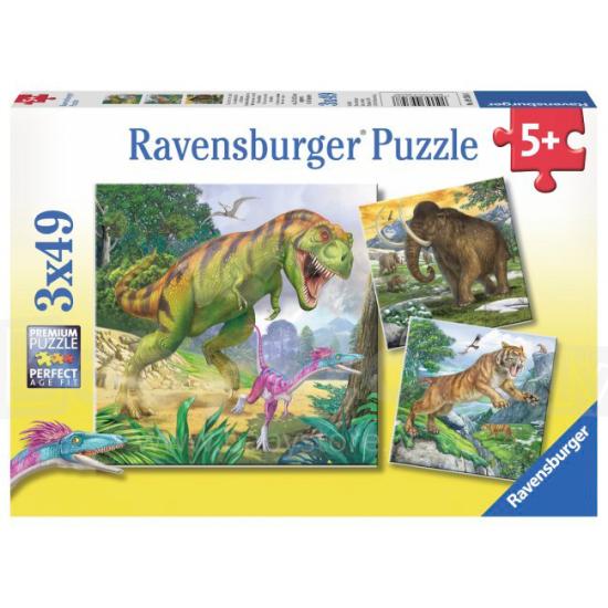 Dinossauros Puzzle Ravensburger 3x49 peças