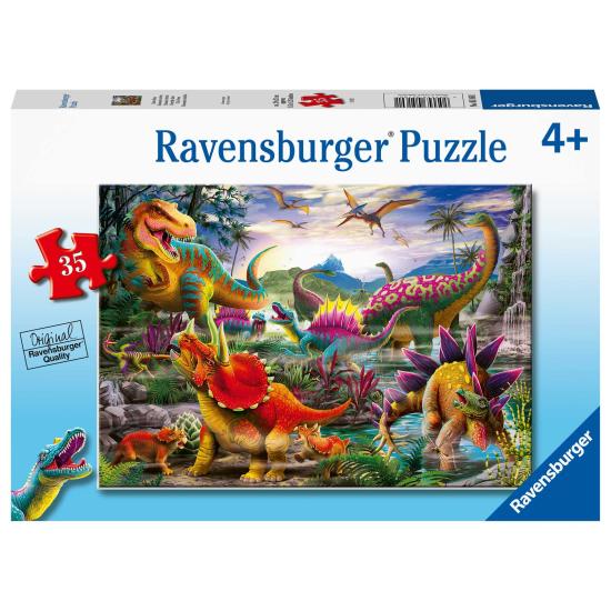 Puzzle Ravensburger Dinossauros Coloridos de 35 peças Puzzle Ravensburger Dinossauros Coloridos de 35 peças