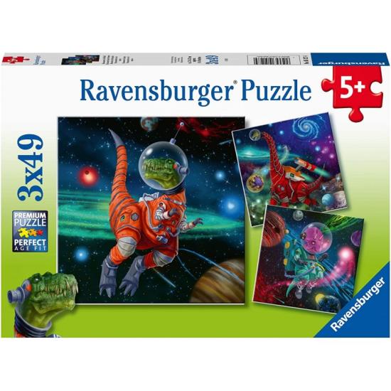 Ravensburger Puzzle Dinossauros no Espaço 3x49 Pcs Ravensburger Puzzle Dinossauros no Espaço 3x49 Pcs