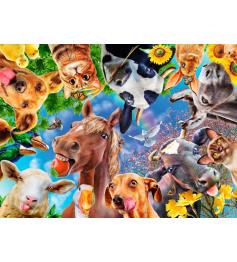 Ravensburger Puzzle Animais Engraçados na Fazenda XXL de 200