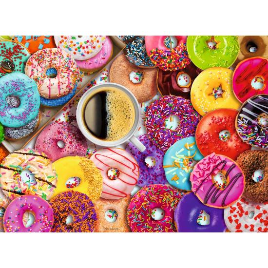 Puzzle de rosquinhas coloridas Ravensburger 500 peças