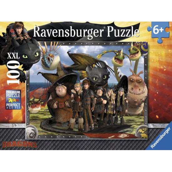 Puzzle Ravensburger Dragons 100 peças de 100 peças