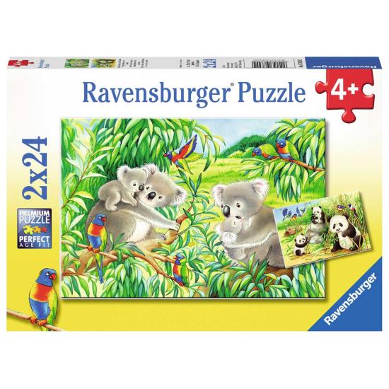 Puzzle Ravensburger Sweet Koalas e Pandas 2x24 Peças