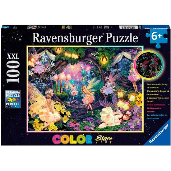 Puzzle Ravensburger A floresta de Fadas Fosforescente XXL 100 p