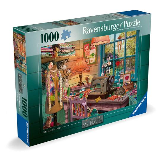 Puzzle Ravensburger O Galpão De Costura 1000 peças