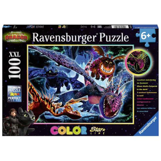 Puzzle Ravensburger CEATD3 O Mundo Oculto dos Dragões B XXL 100