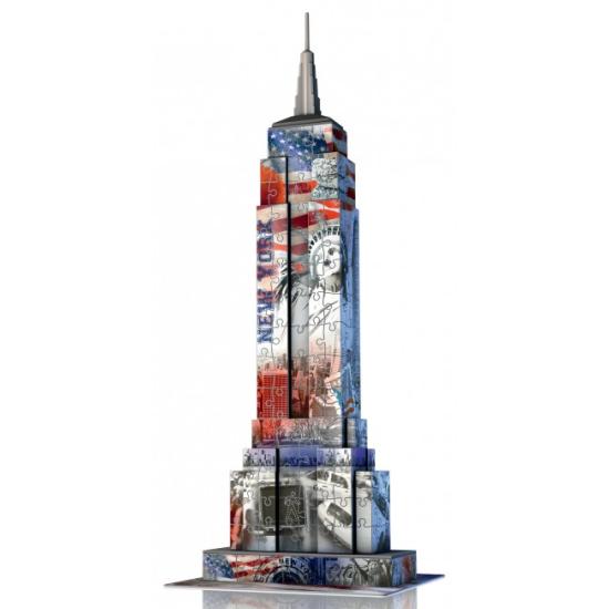 Puzzle Ravensburger Empire State Building 3D Bandeira Edição 3D