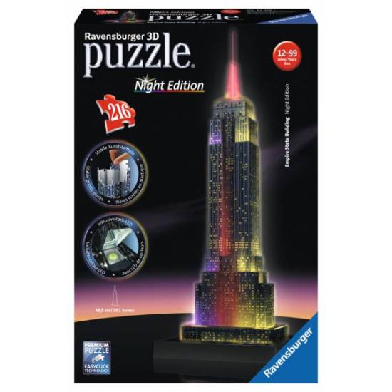 Puzzle Ravensburger Empire State Building Night Edition 3D 216