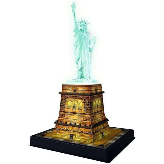 Puzzle Ravensburger Estátua da Liberdade Noite Edição 3D 108 Puzzle Ravensburger Estátua da Liberdade Noite Edição 3D 108