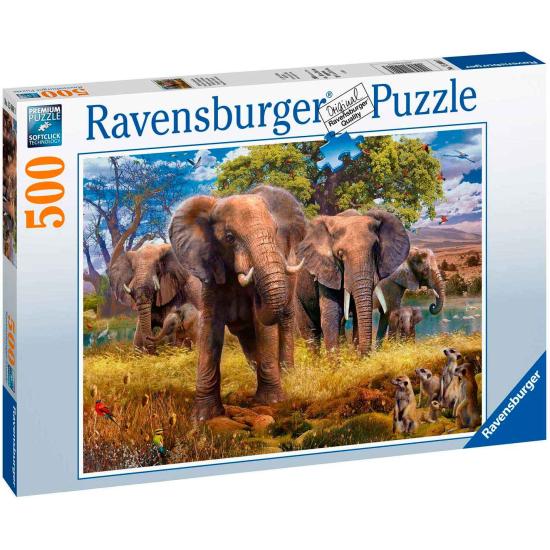 Ravensburger Puzzle Elefante Família 500 Peças