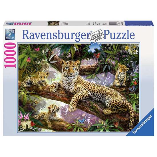 Puzzle Ravensburger Família de Leopardos 1000 Peças