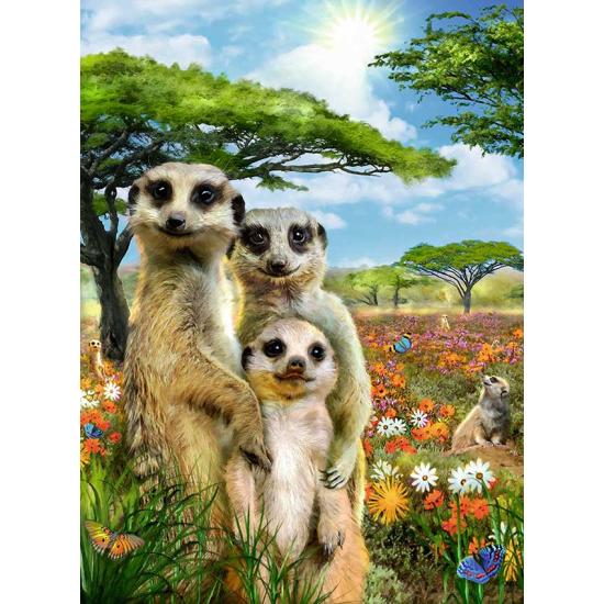 Puzzle Ravensburger Meerkat Family 500 peças