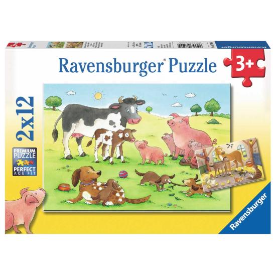 Puzzle Ravensburger Famílias Animais 2x12 Peças