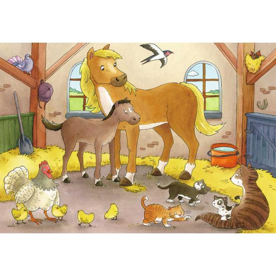 Puzzle Ravensburger Famílias Animais 2x12 Peças