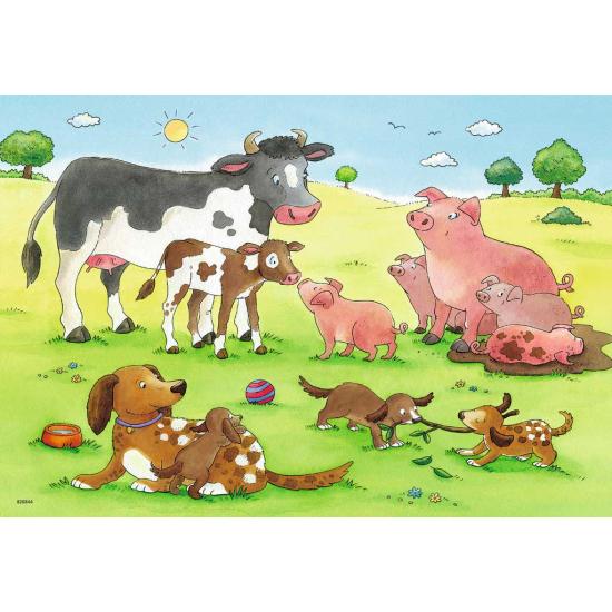 Puzzle Ravensburger Famílias Animais 2x12 Peças