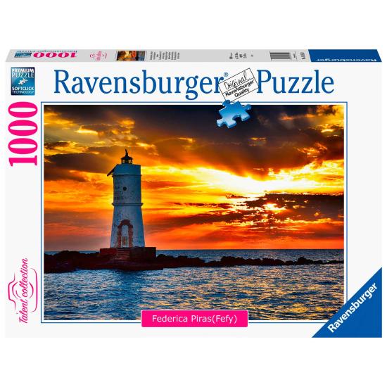 Puzzle Ravensburger Farol de Mangiabarche, Sardenha de 1000 Pzs