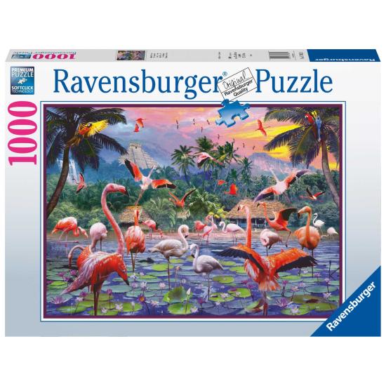 Puzzle Ravensburger Flamingos 1000 peças