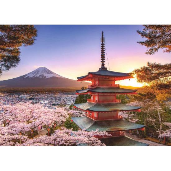 Puzzle Ravensburger Flores de Cerejeira do Monte Fuji de 1000 P Puzzle Ravensburger Flores de Cerejeira do Monte Fuji de 1000 P