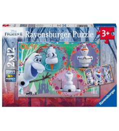 Puzzle  Ravensburger Frozen Olaf de 2x12 Peças