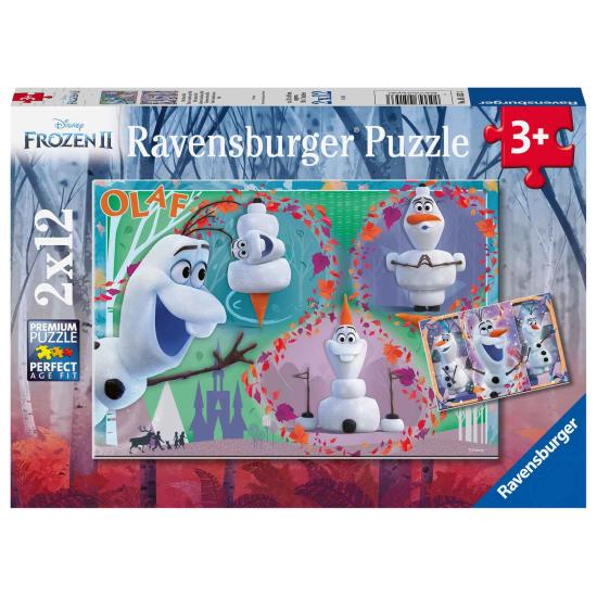 Puzzle  Ravensburger Frozen Olaf de 2x12 Peças