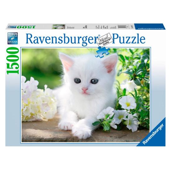 Puzzle Ravensburger White Kitten 1500 peças