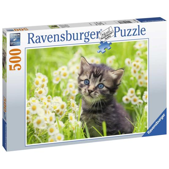 Puzzle Ravensburger Gatinho no Prado de 500 Peças