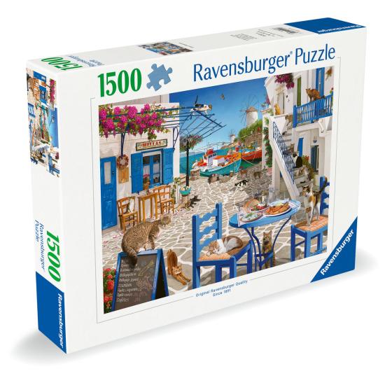 Puzzle Ravensburger Gatos de Mykonos 1500 Pçs